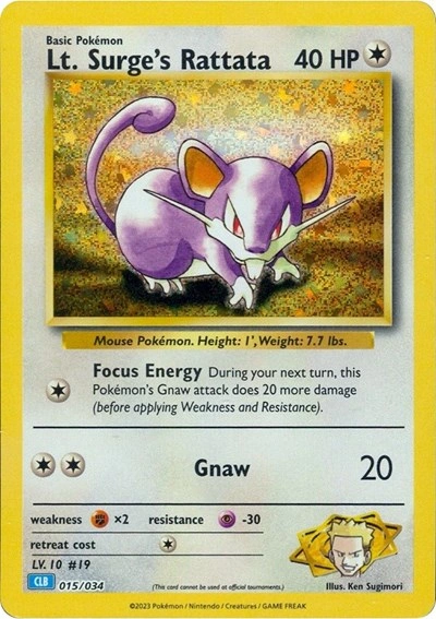 Lt. Surge's Rattata 015/034
