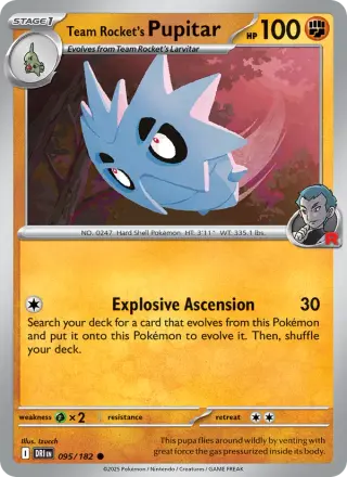 Team Rocket's Pupitar 095/182
