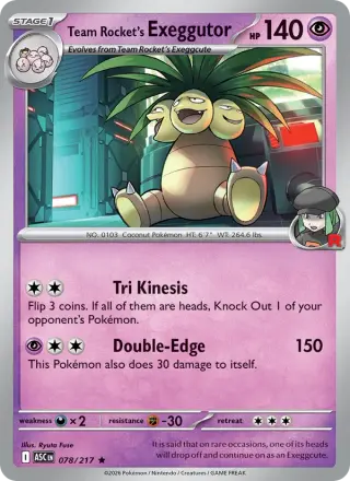 Team Rocket's Exeggutor 078/217