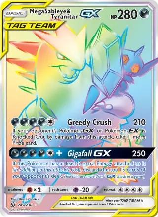 Mega Sableye & Tyranitar GX 245/236