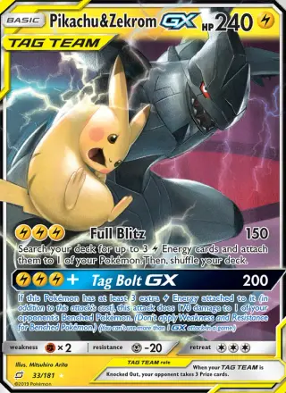 Pikachu & Zekrom GX 33/181