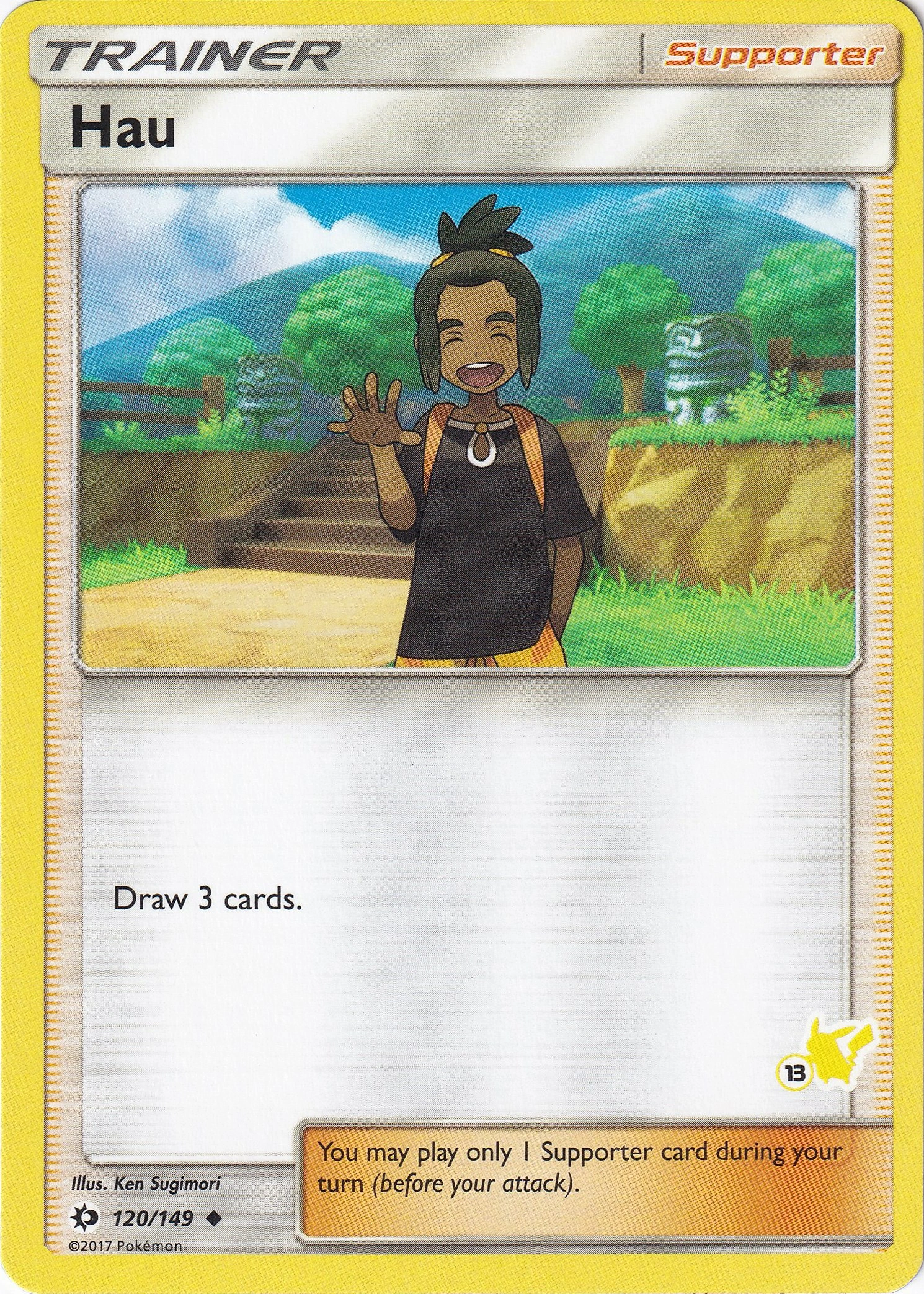 Hau 120/149 (Pikachu stamp 13)
