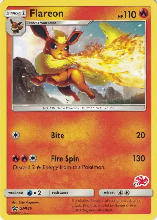 Flareon SM186 (Charizard stamp 27)