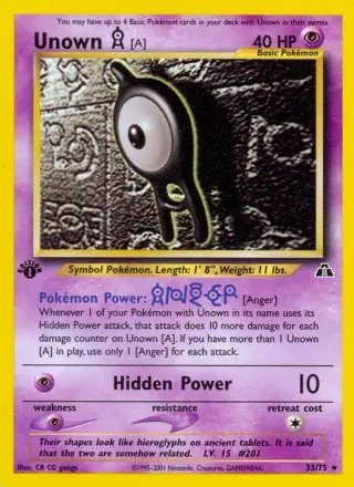 Unown [A] 33/075