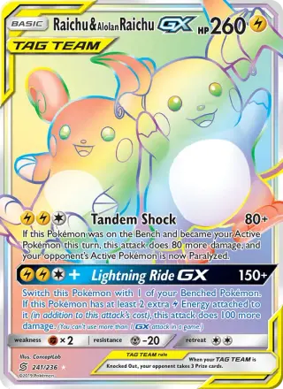 Raichu & Alolan Raichu GX 241/236