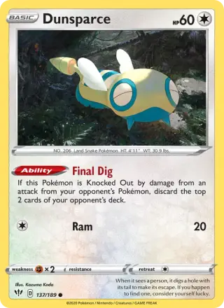 Dunsparce 137/189