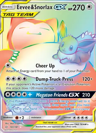 Eevee & Snorlax GX 191/181