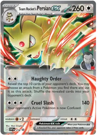 Team Rocket's Persian ex 218/225