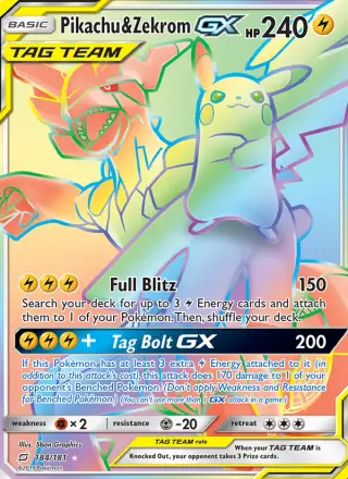 Pikachu & Zekrom GX 184/181